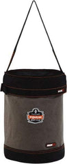 Ergodyne - 1 Pocket Gray & Black Canvas Tool Bucket - 12-1/2" Wide x 12-1/2" Deep x 17" High - Eagle Tool & Supply