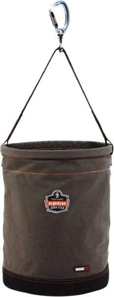 Ergodyne - 1 Pocket Gray Canvas Tool Bucket - 16" Wide x 16" Deep x 20" High - Eagle Tool & Supply