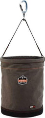 Ergodyne - 1 Pocket Gray Canvas Tool Bucket - 16" Wide x 16" Deep x 20" High - Eagle Tool & Supply