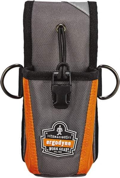 Ergodyne - Radio Holster with 1 Pocket - Ballistic Polyester, Gray - Eagle Tool & Supply