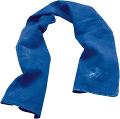 Ergodyne - Size 29-1/2", Cooling Towel - Blue Solid Pattern, PVA - Eagle Tool & Supply