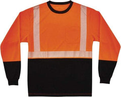 Ergodyne - Size 5XL, Orange/Black, High Visibility, Long Sleeve T-Pocket, - 58 to 62" Chest, 1 Pocket, Polyester - Eagle Tool & Supply