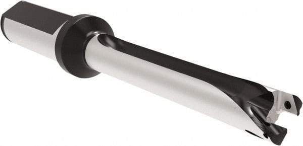 Allied Machine and Engineering - Series 14, 14 to 14.99mm Diam, 20mm Diam Straight Shank with Flange, Straight Flute Spade Drill - 149.9mm Max Depth, 229.8mm OAL, Long Length, Through Coolant - Eagle Tool & Supply
