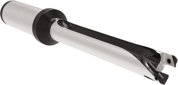 Allied Machine and Engineering - Series 14, 14 to 14.99mm Diam, 3/4" Diam Straight Shank with Flange, Straight Flute Spade Drill - 6-7/32" Max Depth, 6.978" Body Length, 9" OAL, Long Length, Through Coolant - Eagle Tool & Supply
