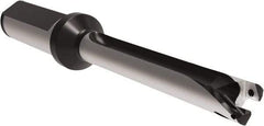 Allied Machine and Engineering - Series 13, 13 to 13.99mm Diam, 20mm Diam Straight Shank with Flange, Straight Flute Spade Drill - 139.9mm Max Depth, 219.4mm OAL, Long Length, Through Coolant - Eagle Tool & Supply