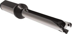 Allied Machine and Engineering - Series 13, 13 to 13.99mm Diam, 3/4" Diam Straight Shank with Flange, Straight Flute Spade Drill - 5.5079" Max Depth, 6.574" Body Length, 8.73" OAL, Long Length, Through Coolant - Eagle Tool & Supply