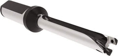 Allied Machine and Engineering - Series 12, 12 to 12.99mm Diam, 3/4" Diam Straight Shank with Flange, Straight Flute Spade Drill - 3-19/32" Max Depth, 6-3/4" OAL, Standard Length, Through Coolant - Eagle Tool & Supply