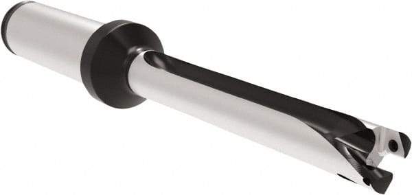 Allied Machine and Engineering - Series 11, 11 to 11.99mm Diam, 5/8" Diam Straight Shank with Flange, Straight Flute Spade Drill - 4-23/32" Max Depth, 5.76" Body Length, 7-23/32" OAL, Long Length, Through Coolant - Eagle Tool & Supply