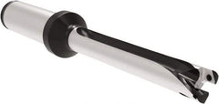 Allied Machine and Engineering - Series 11, 11 to 11.99mm Diam, 5/8" Diam Straight Shank with Flange, Straight Flute Spade Drill - 4-23/32" Max Depth, 5.76" Body Length, 7-23/32" OAL, Long Length, Through Coolant - Eagle Tool & Supply
