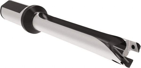 Allied Machine and Engineering - Series 20, 20 to 21.99mm Diam, 1" Diam Straight Shank with Flange, Straight Flute Spade Drill - 8-21/32" Max Depth, 12.4" OAL, Long Length, Through Coolant - Eagle Tool & Supply