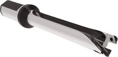 Allied Machine and Engineering - Series 20, 20 to 21.99mm Diam, 1" Diam Straight Shank with Flange, Straight Flute Spade Drill - 6-1/16" Max Depth, 7.365" Body Length, 9.8" OAL, Standard Length, Through Coolant - Eagle Tool & Supply