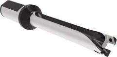 Allied Machine and Engineering - Series 18, 18 to 19.99mm Diam, 25mm Diam Straight Shank with Flange, Straight Flute Spade Drill - 199.9mm Max Depth, 292.7mm OAL, Long Length, Through Coolant - Eagle Tool & Supply