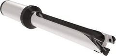 Allied Machine and Engineering - Series 15, 15 to 15.99mm Diam, 20mm Diam Straight Shank with Flange, Straight Flute Spade Drill - 111.9mm Max Depth, 191.5mm OAL, Standard Length, Through Coolant - Eagle Tool & Supply