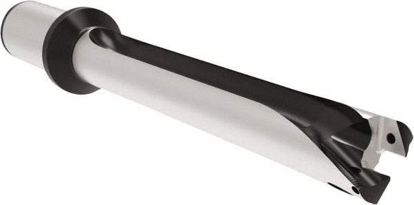 Allied Machine and Engineering - Series 32, 32 to 35mm Diam, 1-1/2" Diam Straight Shank with Flange, Straight Flute Spade Drill - 9-41/64" Max Depth, 14.5689" OAL, Standard Length, Through Coolant - Eagle Tool & Supply
