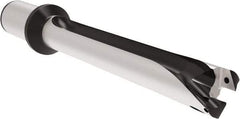 Allied Machine and Engineering - Series 32, 32 to 35mm Diam, 1-1/2" Diam Straight Shank with Flange, Straight Flute Spade Drill - 9-41/64" Max Depth, 14.5689" OAL, Standard Length, Through Coolant - Eagle Tool & Supply