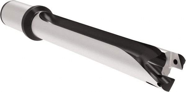 Allied Machine and Engineering - Series 29, 29 to 31.99mm Diam, 32mm Diam Straight Shank with Flange, Straight Flute Spade Drill - 223.9mm Max Depth, 327.6mm OAL, Standard Length, Through Coolant - Eagle Tool & Supply