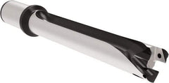 Allied Machine and Engineering - Series 29, 29 to 31.99mm Diam, 32mm Diam Straight Shank with Flange, Straight Flute Spade Drill - 223.9mm Max Depth, 327.6mm OAL, Standard Length, Through Coolant - Eagle Tool & Supply