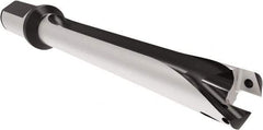 Allied Machine and Engineering - Series 26, 26 to 28.99mm Diam, 1-1/4" Diam Straight Shank with Flange, Straight Flute Spade Drill - 7-63/64" Max Depth, 9.544" Body Length, 12" OAL, Standard Length, Through Coolant - Eagle Tool & Supply