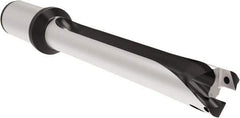 Allied Machine and Engineering - Series 26, 26 to 28.99mm Diam, 1-1/4" Diam Straight Shank with Flange, Straight Flute Spade Drill - 11-13/32" Max Depth, 15-7/16" OAL, Long Length, Through Coolant - Eagle Tool & Supply