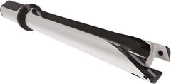Allied Machine and Engineering - Series 24, 24 to 25.99mm Diam, 25mm Diam Straight Shank with Flange, Straight Flute Spade Drill - 259.9mm Max Depth, 354.7mm OAL, Long Length, Through Coolant - Eagle Tool & Supply