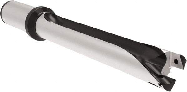Allied Machine and Engineering - Series 24, 24 to 25.99mm Diam, 25mm Diam Straight Shank with Flange, Straight Flute Spade Drill - 181.9mm Max Depth, 276.7mm OAL, Standard Length, Through Coolant - Eagle Tool & Supply
