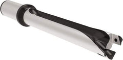 Allied Machine and Engineering - Series 24, 24 to 25.99mm Diam, 25mm Diam Straight Shank with Flange, Straight Flute Spade Drill - 181.9mm Max Depth, 276.7mm OAL, Standard Length, Through Coolant - Eagle Tool & Supply
