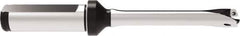 Allied Machine and Engineering - Series 11, 11 to 11.99mm Diam, 16mm Diam Straight Shank with Flange, Straight Flute Spade Drill - 36mm Max Depth, 112.4mm OAL, Standard Length, Through Coolant - Eagle Tool & Supply
