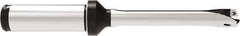 Allied Machine and Engineering - Series 11, 11 to 11.99mm Diam, 16mm Diam Straight Shank with Flange, Straight Flute Spade Drill - 83.9mm Max Depth, 160.4mm OAL, Standard Length, Through Coolant - Eagle Tool & Supply
