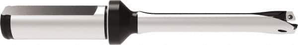 Allied Machine and Engineering - Series 11, 11 to 11.99mm Diam, 5/8" Diam Straight Shank with Flange, Straight Flute Spade Drill - 1-8/19" Max Depth, 4-13/32" OAL, Standard Length, Through Coolant - Eagle Tool & Supply