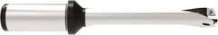Allied Machine and Engineering - Series 18, 18 to 19.99mm Diam, 25mm Diam Straight Shank with Flange, Straight Flute Spade Drill - 60mm Max Depth, 152.8mm OAL, Standard Length, Through Coolant - Eagle Tool & Supply