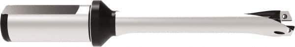 Allied Machine and Engineering - Series 18, 18 to 19.99mm Diam, 1" Diam Straight Shank with Flange, Straight Flute Spade Drill - 3-15/16" Max Depth, 7.665" OAL, Standard Length, Through Coolant - Eagle Tool & Supply