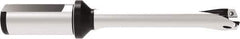 Allied Machine and Engineering - Series 18, 18 to 19.99mm Diam, 1" Diam Straight Shank with Flange, Straight Flute Spade Drill - 2-3/8" Max Depth, 6-3/32" OAL, Standard Length, Through Coolant - Eagle Tool & Supply