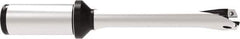 Allied Machine and Engineering - Series 18, 18 to 19.99mm Diam, 1" Diam Straight Shank with Flange, Straight Flute Spade Drill - 3-15/16" Max Depth, 7.665" OAL, Standard Length, Through Coolant - Eagle Tool & Supply