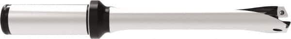 Allied Machine and Engineering - Series 17, 17 to 17.99mm Diam, 20mm Diam Straight Shank with Flange, Straight Flute Spade Drill - 54mm Max Depth, 136.9mm OAL, Standard Length, Through Coolant - Eagle Tool & Supply