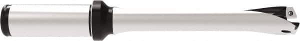 Allied Machine and Engineering - Series 17, 17 to 17.99mm Diam, 3/4" Diam Straight Shank with Flange, Straight Flute Spade Drill - 3-35/64" Max Depth, 6-7/8" OAL, Standard Length, Through Coolant - Eagle Tool & Supply