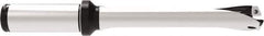 Allied Machine and Engineering - Series 17, 17 to 17.99mm Diam, 3/4" Diam Straight Shank with Flange, Straight Flute Spade Drill - 3-35/64" Max Depth, 6-7/8" OAL, Standard Length, Through Coolant - Eagle Tool & Supply
