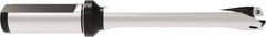 Allied Machine and Engineering - Series 16, 16 to 16.99mm Diam, 20mm Diam Straight Shank with Flange, Straight Flute Spade Drill - 84.9mm Max Depth, 168.2mm OAL, Standard Length, Through Coolant - Eagle Tool & Supply