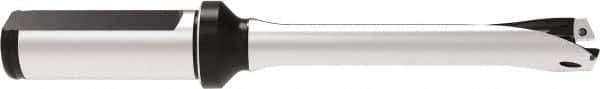 Allied Machine and Engineering - Series 15, 15 to 15.99mm Diam, 20mm Diam Straight Shank with Flange, Straight Flute Spade Drill - 80mm Max Depth, 159.5mm OAL, Standard Length, Through Coolant - Eagle Tool & Supply
