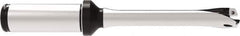 Allied Machine and Engineering - Series 14, 14 to 14.99mm Diam, 20mm Diam Straight Shank with Flange, Straight Flute Spade Drill - 75mm Max Depth, 154.9mm OAL, Standard Length, Through Coolant - Eagle Tool & Supply