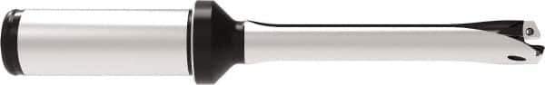 Allied Machine and Engineering - Series 13, 13 to 13.99mm Diam, 20mm Diam Straight Shank with Flange, Straight Flute Spade Drill - 42mm Max Depth, 121.4mm OAL, Standard Length, Through Coolant - Eagle Tool & Supply