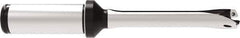 Allied Machine and Engineering - Series 13, 13 to 13.99mm Diam, 20mm Diam Straight Shank with Flange, Straight Flute Spade Drill - 42mm Max Depth, 121.4mm OAL, Standard Length, Through Coolant - Eagle Tool & Supply