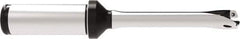 Allied Machine and Engineering - Series 12, 12 to 12.99mm Diam, 20mm Diam Straight Shank with Flange, Straight Flute Spade Drill - 64.9mm Max Depth, 144.7mm OAL, Standard Length, Through Coolant - Eagle Tool & Supply
