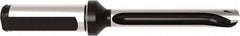 Allied Machine and Engineering - Series 11, 11 to 11.99mm Diam, 5/8" Diam Straight Shank with Flange, Straight Flute Spade Drill - 2-23/64" Max Depth, 5-11/32" OAL, Standard Length, Through Coolant - Eagle Tool & Supply