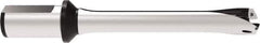 Allied Machine and Engineering - Series 32, 32 to 35mm Diam, 1-1/2" Diam Straight Shank with Flange, Straight Flute Spade Drill - 4-9/64" Max Depth, 9-1/32" OAL, Standard Length, Through Coolant - Eagle Tool & Supply