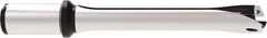 Allied Machine and Engineering - Series 29, 29 to 31.99mm Diam, 32mm Diam Straight Shank with Flange, Straight Flute Spade Drill - 96mm Max Depth, 199.7mm OAL, Standard Length, Through Coolant - Eagle Tool & Supply