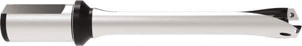 Allied Machine and Engineering - Series 26, 26 to 28.99mm Diam, 32mm Diam Straight Shank with Flange, Straight Flute Spade Drill - 145mm Max Depth, 249.4mm OAL, Standard Length, Through Coolant - Eagle Tool & Supply