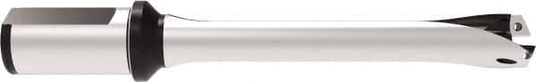 Allied Machine and Engineering - Series 26, 26 to 28.99mm Diam, 1-1/4" Diam Straight Shank with Flange, Straight Flute Spade Drill - 3-27/64" Max Depth, 7.4545" OAL, Standard Length, Through Coolant - Eagle Tool & Supply