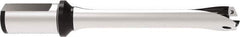Allied Machine and Engineering - Series 26, 26 to 28.99mm Diam, 1-1/4" Diam Straight Shank with Flange, Straight Flute Spade Drill - 3-27/64" Max Depth, 7.4545" OAL, Standard Length, Through Coolant - Eagle Tool & Supply