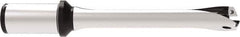 Allied Machine and Engineering - Series 26, 26 to 28.99mm Diam, 1-1/4" Diam Straight Shank with Flange, Straight Flute Spade Drill - 3-27/64" Max Depth, 7.4545" OAL, Standard Length, Through Coolant - Eagle Tool & Supply