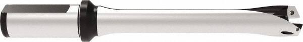 Allied Machine and Engineering - Series 24, 24 to 25.99mm Diam, 25mm Diam Straight Shank with Flange, Straight Flute Spade Drill - 129.9mm Max Depth, 224.7mm OAL, Standard Length, Through Coolant - Eagle Tool & Supply
